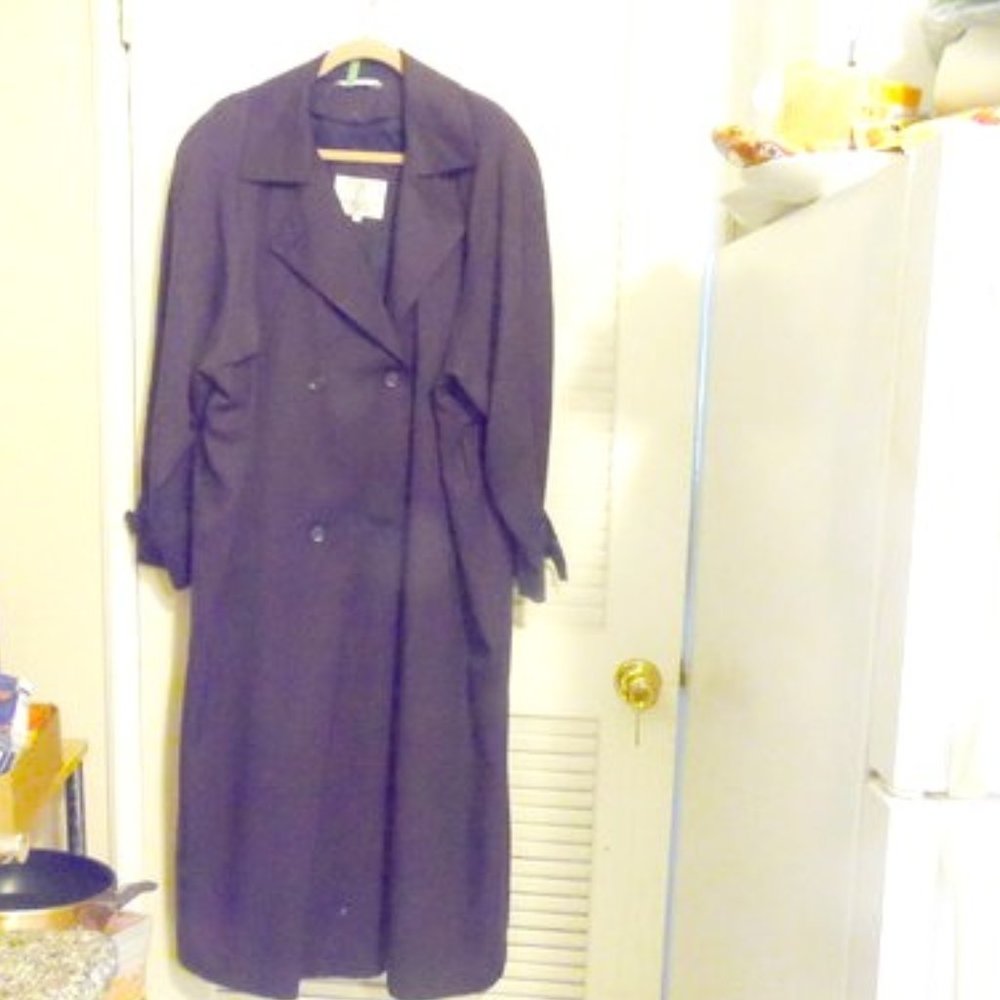 American Bazaar Purple Color Double Breasted Trench Coat Size 16